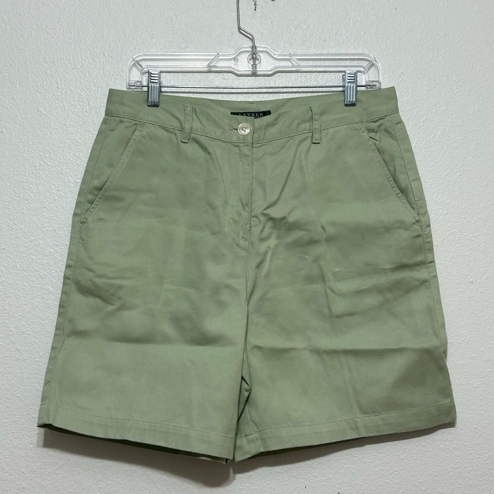 Lauren Ralph Lauren Light Green High Waist Shorts Womens‎ Size 8 - Small Stain